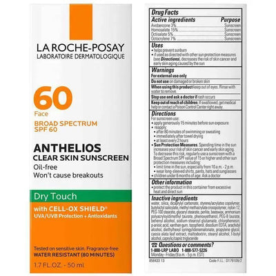 La Roche-Posay Anthelios Clear skin Dry Touch Sunscreen SPF60 (50ml) - view 3