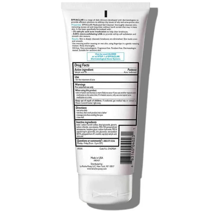 La Roche-Posay Effaclar Medicated Acne Gel Facial Cleanser