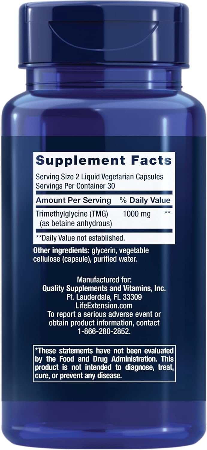 Life Extension TMG 500 mg – Trimethylglycine Supplement - Kenya