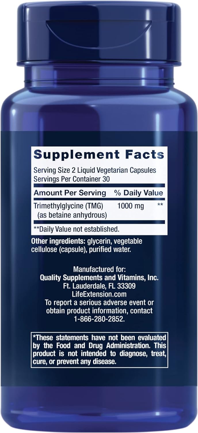 Life Extension TMG 500 mg – Trimethylglycine Supplement - Kenya