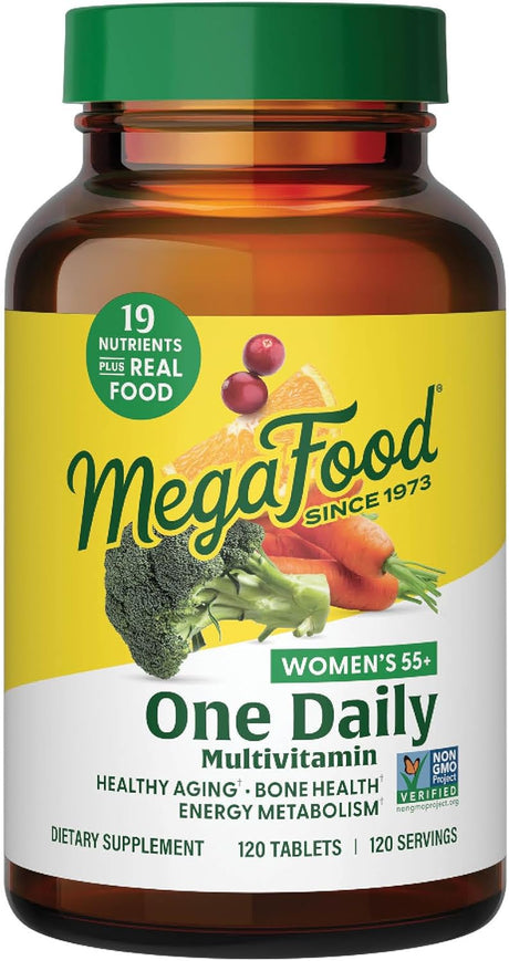MegaFood Women's 55+ One Daily Multivitamin for Women Plus Real Food - Immune Support Supplement - Vegetarian - 60 Tabs - Kenya
