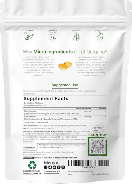 Micro Ingredients Oil of Oregano Softgel - price in Kenya