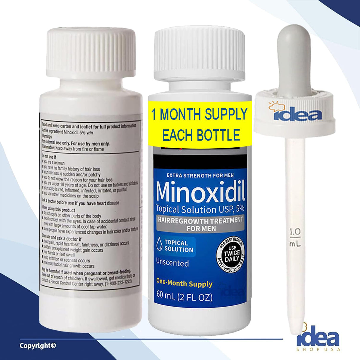 Minoxidil 5% Topical Solution Compatible with Kirkland (1-Month Supply) - Kenya