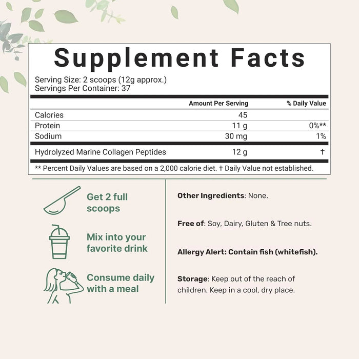 Multi Collagen Peptides Powder, Hydrolyzed Protein Peptides