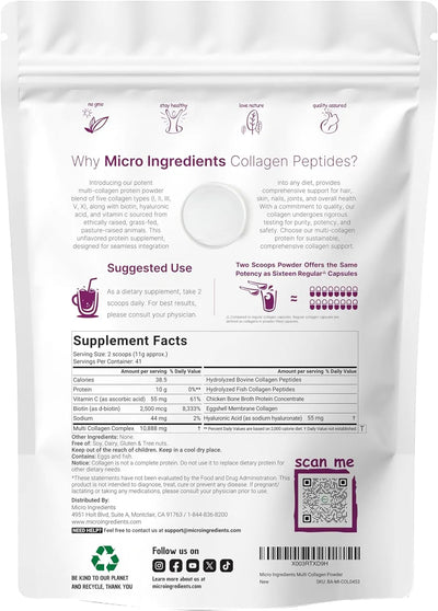 Multi Collagen Peptides Powder, Hydrolyzed Protein Peptides - view 10