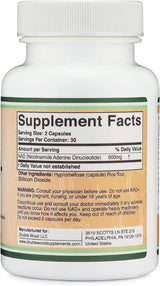 NAD Supplement (500mg of 95% Pure NAD+ Per Serving, 30 Day Supply) - Kenya