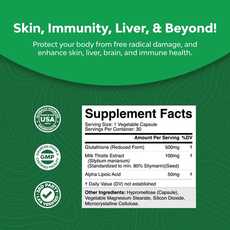 Natures Craft Reduced Glutathione Advanced Complex 30 capsules - Kenya