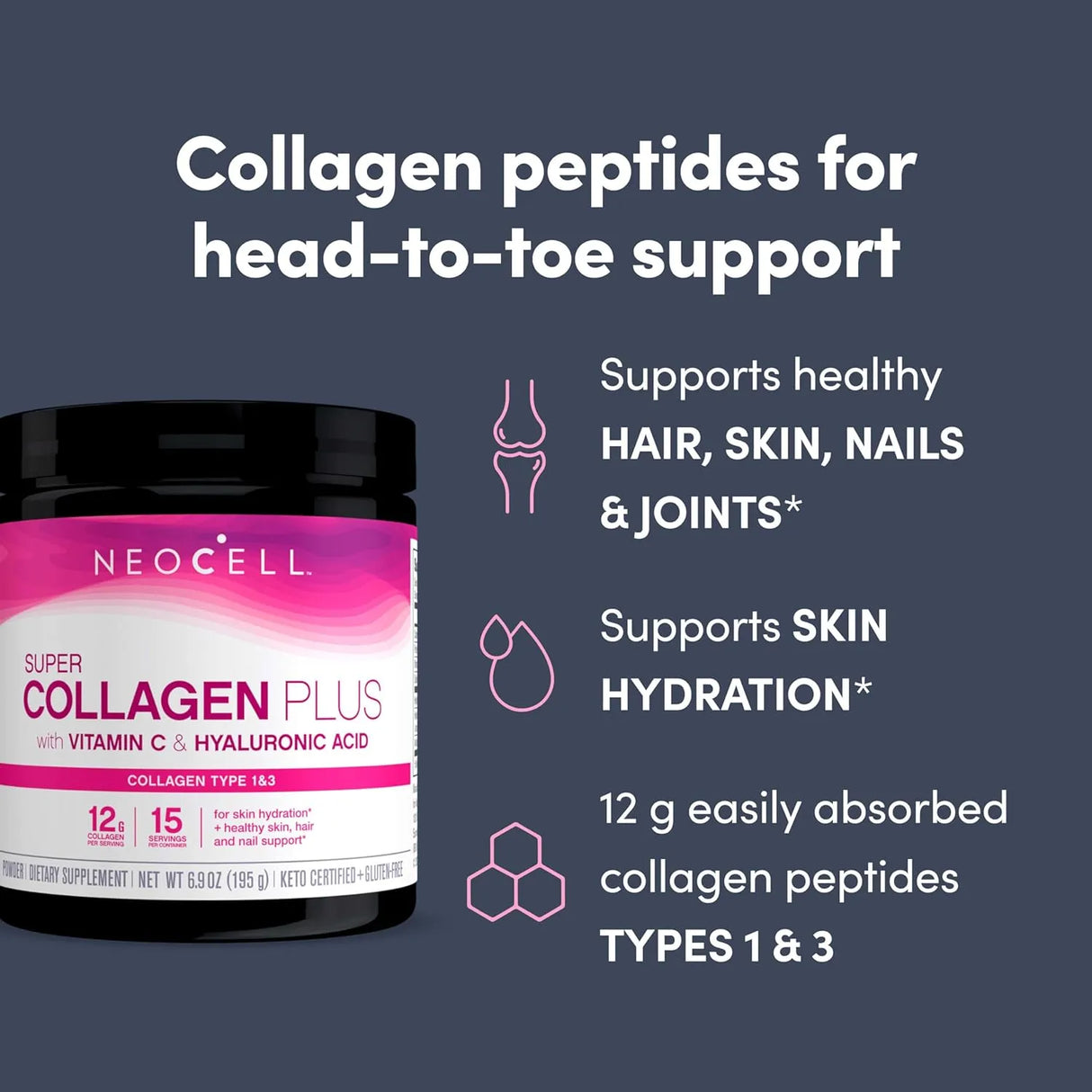 NeoCell Super Collagen Plus With Vitamin C and Hyaluronic Acid - Kenya