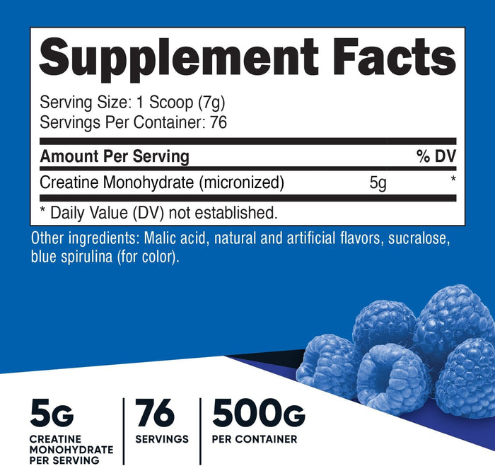 Nutricost Creatine Monohydrate Powder (Blue Raspberry)