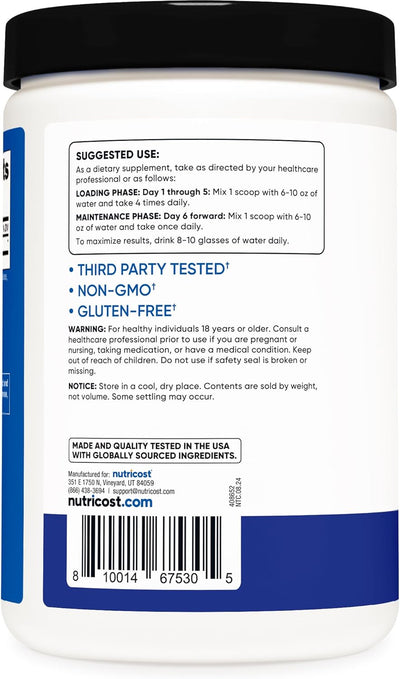 Nutricost Creatine Monohydrate Powder (Blue Raspberry) - view 4