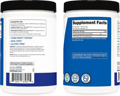 Nutricost Creatine Monohydrate Powder (Blue Raspberry) - view 6