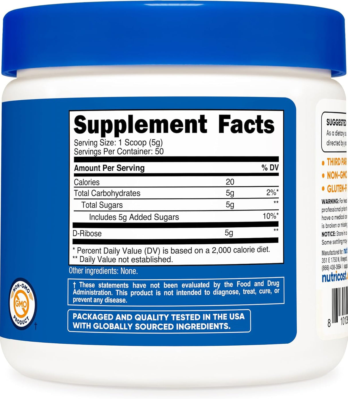 Nutricost D-Ribose Powder (250 Grams) - price in Kenya