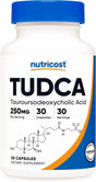 Nutricost Tudca 250mg, 30 Capsules (Tauroursodeoxycholic Acid) - Gluten Free, Non-GMO - Kenya