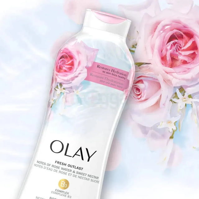 Olay Fresh Outlast Rose Water & Sweet Nectar Body Wash - Kenya