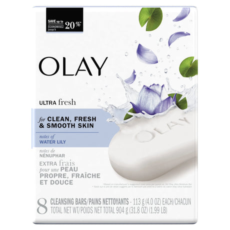 Olay Ultra Fresh Cleansing Bar Soap, Water Lily, 4 oz - Kenya