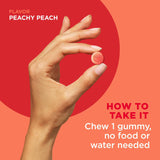 OLLY Adult Probiotic + Prebiotic Digestive Support Gummy, Peach, 70 ct