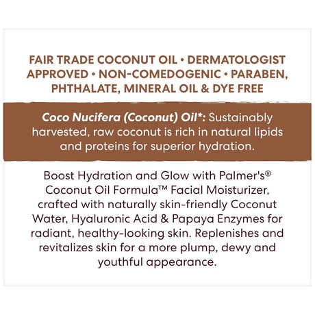 Palmer’s Coconut Hydrate Facial Moisturizer - Kenya