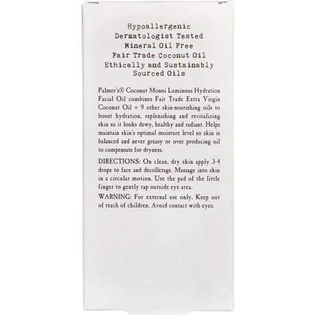 Palmer’s Coconut Oil Monoi Luminous Hydration Facial Oil - Kenya