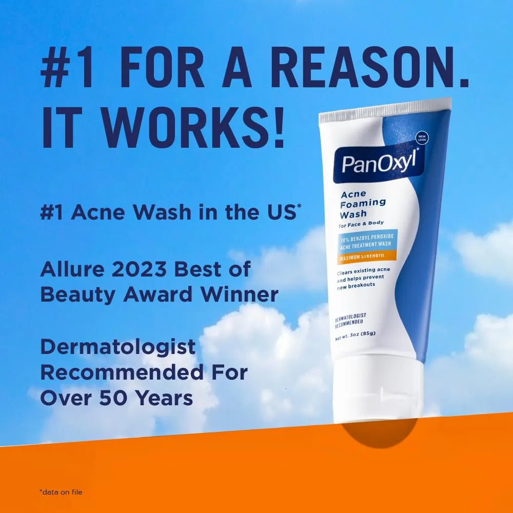PanOxyl Acne Foaming Wash Benzoyl Peroxide 10% 3.oz 85g - Kenya