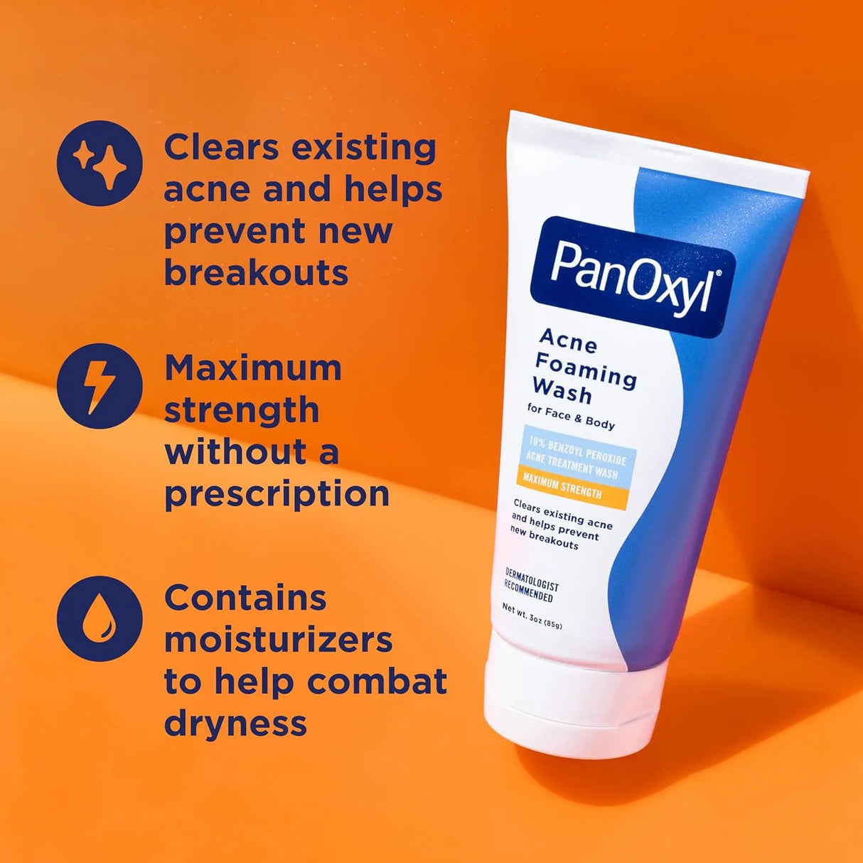 PanOxyl Acne Foaming Wash Benzoyl Peroxide 10% 3.oz 85g - Kenya
