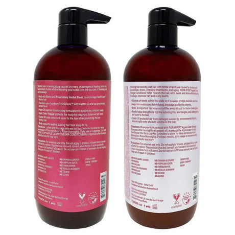 PURA D’OR Apple Cider Vinegar, Clarifying and Detoxing Shampoo & Conditioner - Kenya