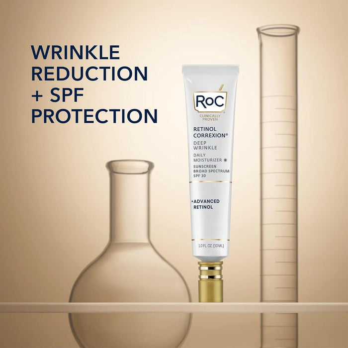 RoC Retinol Correxion Deep Wrinkle Daily Face Moisturizer with Sunscreen SPF 30