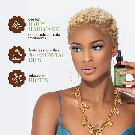 Rosemary Mint Mielle Scalp & Hair Strengthening Oil for All Hair Types, 2 Ounce - Kenya
