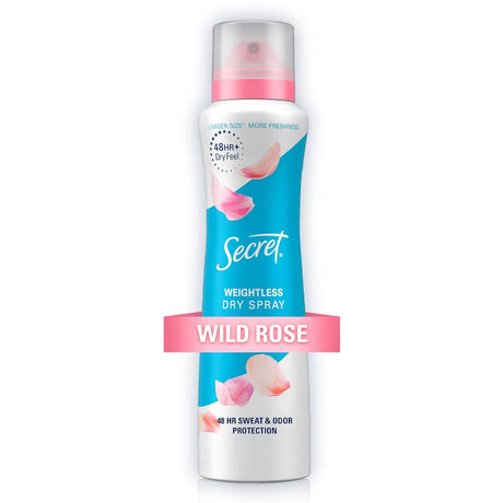 Secret Dry Spray Antiperspirant Deodorant, Wild Rose and Argan Oil, 4.1oz - Kenya