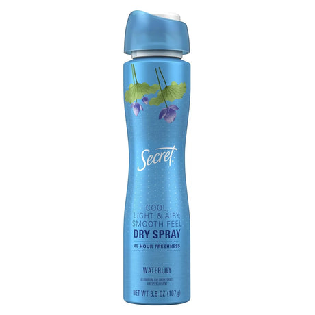 Secret Invisible Antiperspirant and Deodorant Spray Cool Waterlily, 3.8 oz - Kenya