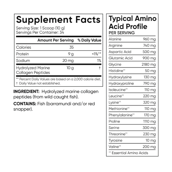 Sports Research Marine Collagen Peptides Powder