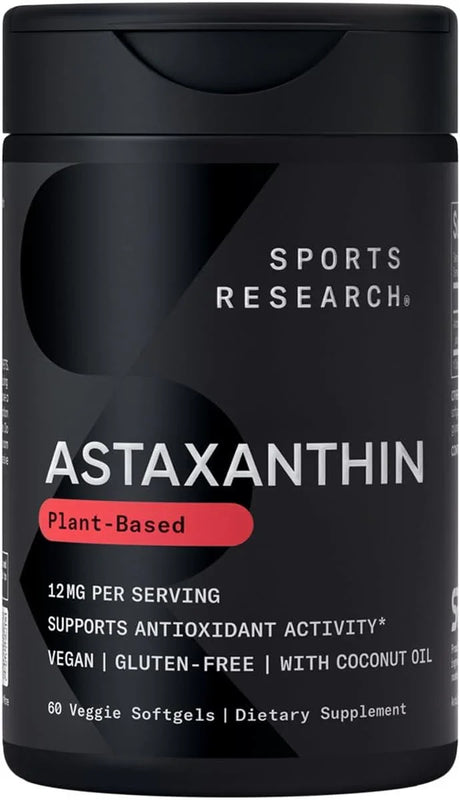 Sports Research Vegan Astaxanthin 12mg with Organic Coconut Oil - Kenya