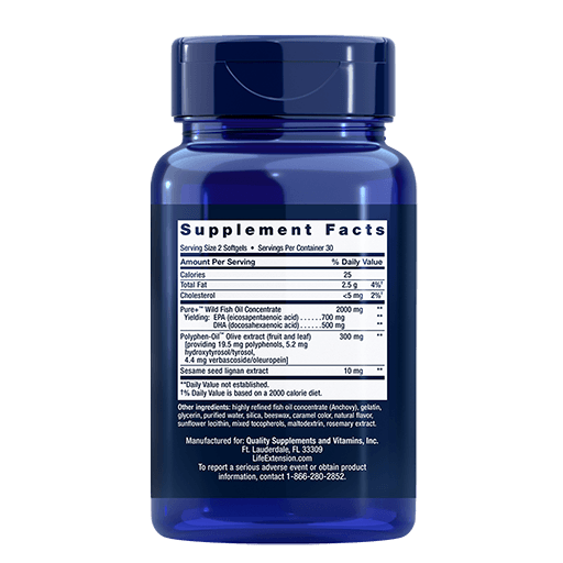Super Omega-3 EPA-DHA Fish Oil, Sesame Lignans & Olive Extract - Kenya