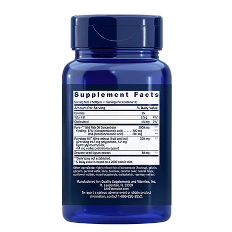 Super Omega-3 EPA-DHA Fish Oil, Sesame Lignans & Olive Extract - Kenya
