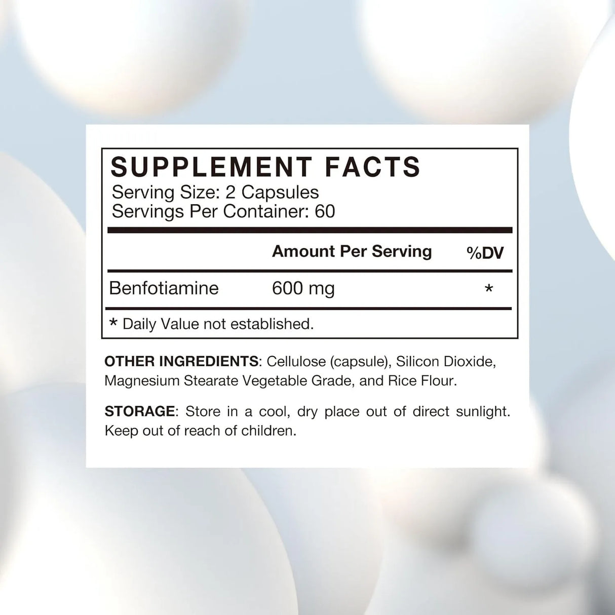 VHC Vitamin B1 Benfotiamine 600mg Supplement - Kenya