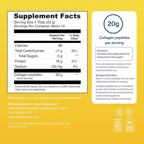 Vital Proteins Collagen Peptides Powder Lemon - Kenya