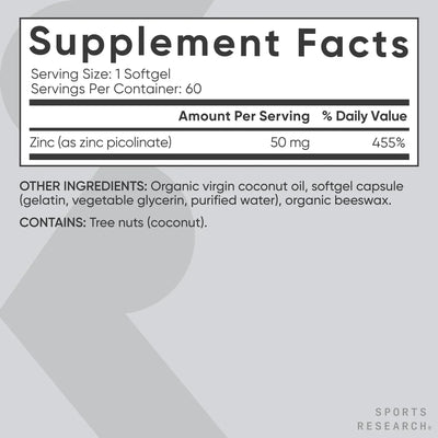 Zinc Picolinate 50mg (60 Liquid Softgels) - view 6