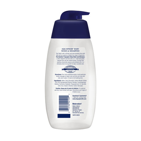 Aquaphor Baby Wash & Shampoo, Tear Free Baby Shampoo and Body Wash - Kenya