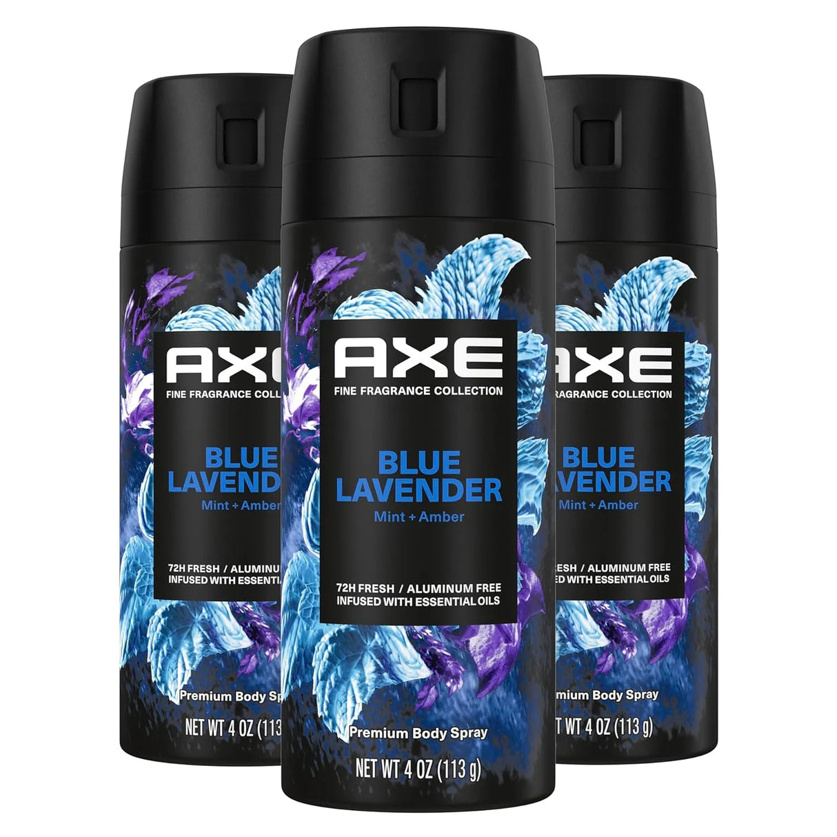 AXE Fine Fragrance Collection Premium Deodorant Body Spray for Men Blue Lavender 3 Count - Kenya