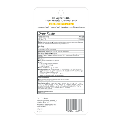 Cetaphil Sheer Mineral Sunscreen Stick - view 9