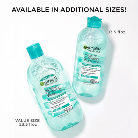 Garnier SkinActive Micellar Cleansing Water All in 1 Hyaluronic Acid Replump, 13.53 fl oz - Kenya