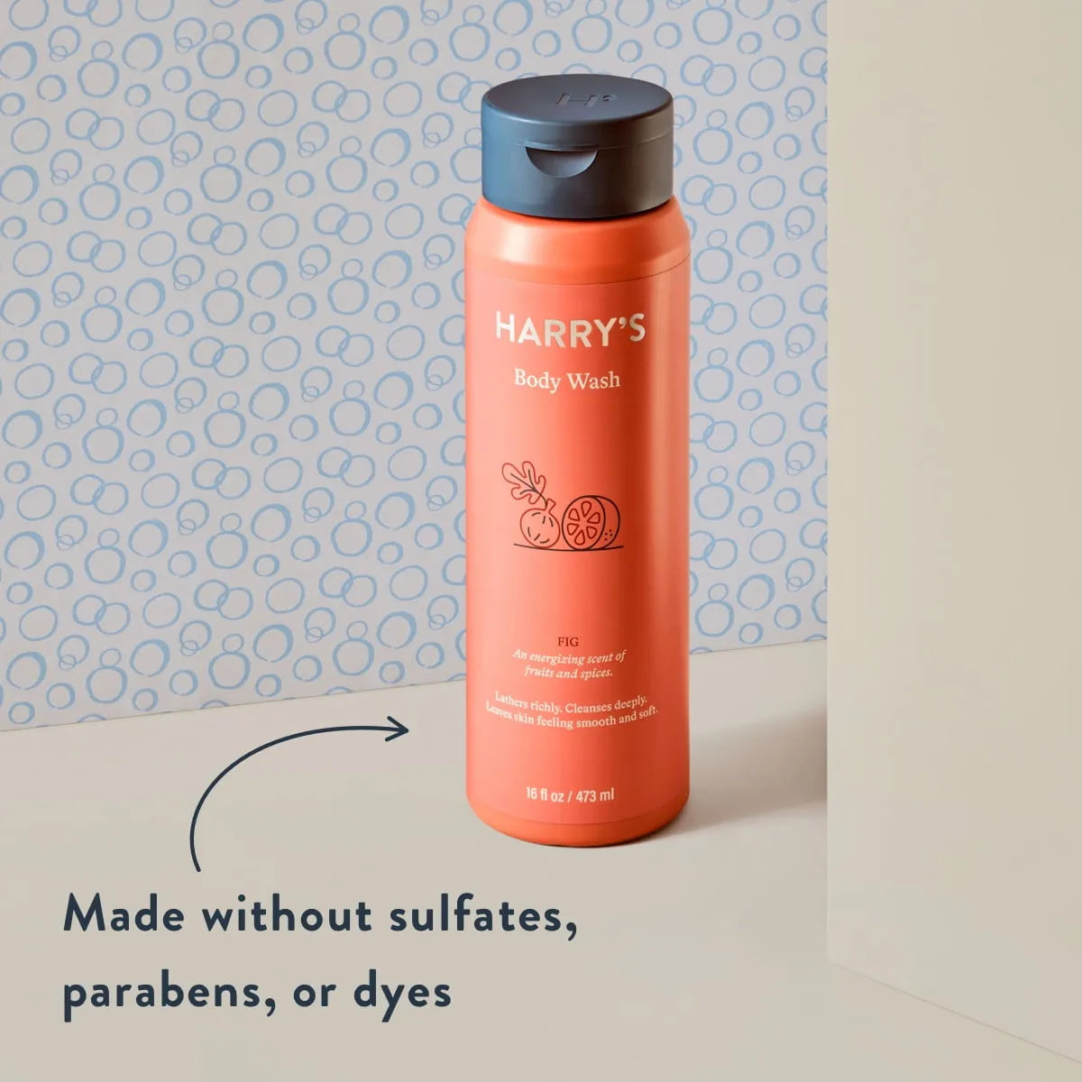 Harry's Men's Cleansing Body Wash, Fig Scent, 16 fl oz - Kenya