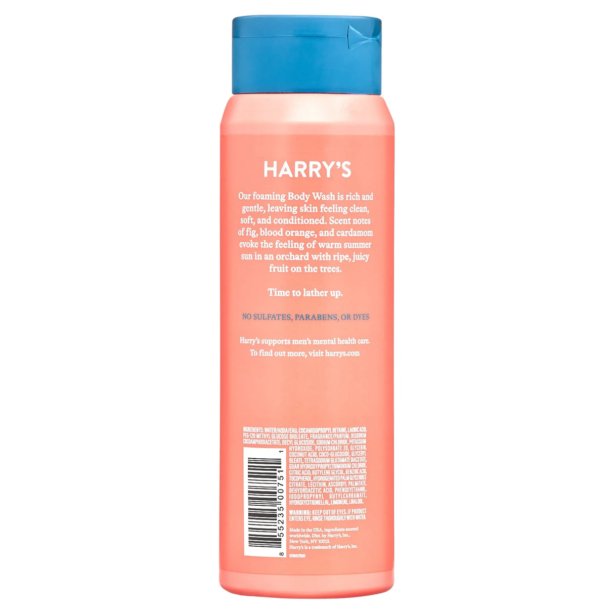 Harry's Men's Cleansing Body Wash, Fig Scent, 16 fl oz - Kenya