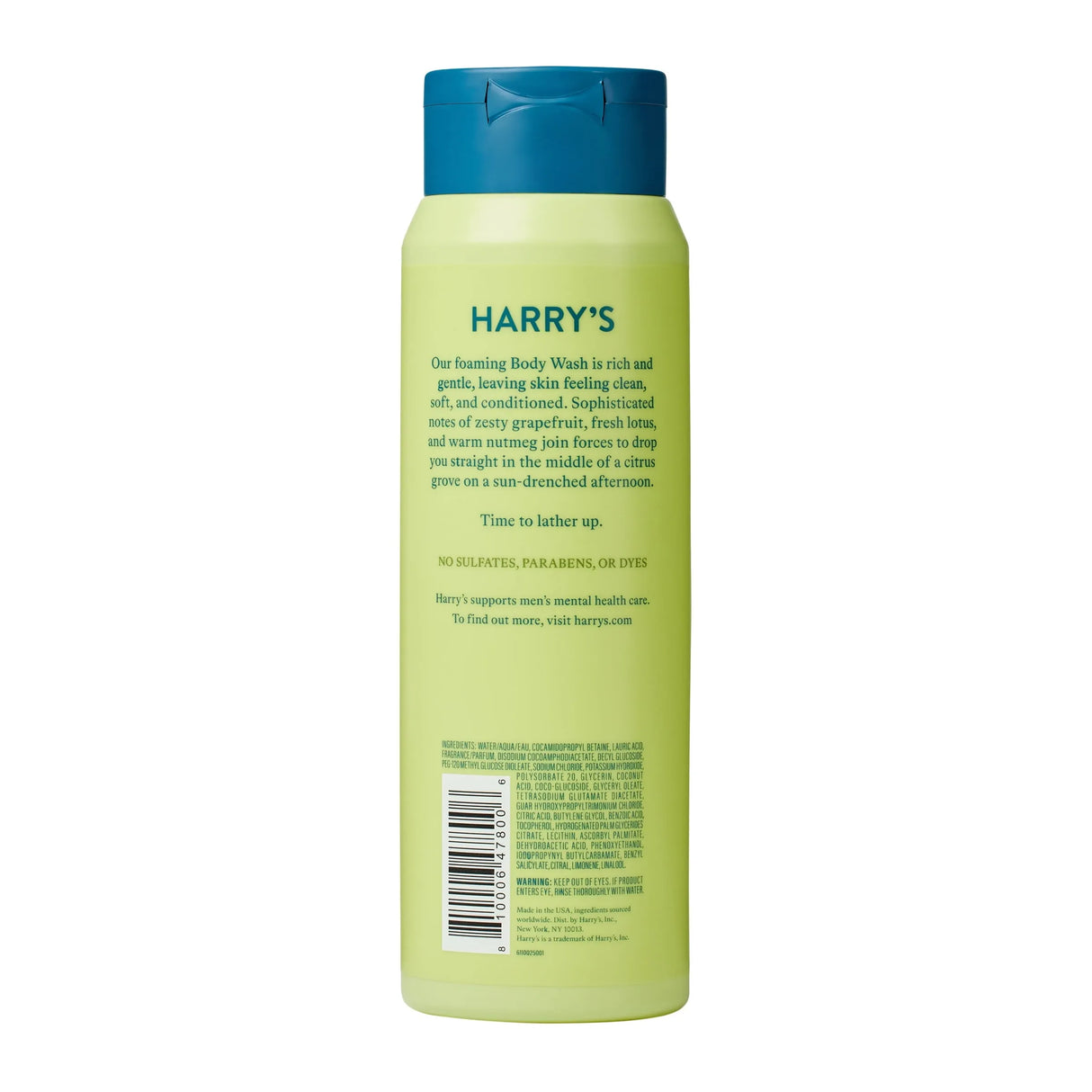 Harry's Men's Cleansing Body Wash, Grove Scent, 16 fl oz - Kenya