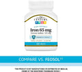 Iron 65 mg Ferrous Sulfate 325 mg Tablets, 120 Count image 1