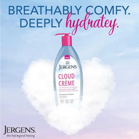 Jergens Cloud Creme Breathable Body Lotion, Fast-Absorbing Hydrating Moisturizer - Kenya