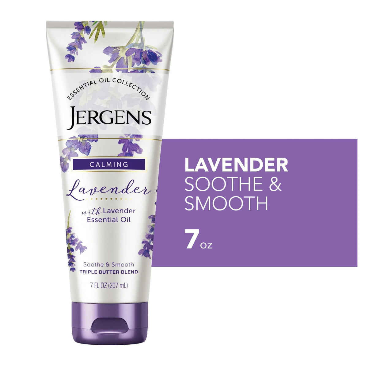 Jergens Hand and Body Lotion, Lavender Body Butter Moisturizing Lotion with Essential Oil, 7 Oz - Kenya