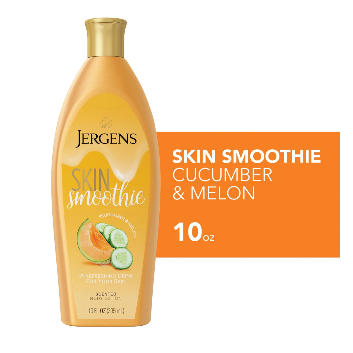 Jergens Hand and Body Lotion, Skin Smoothie Cucumber & Melon Scented Body Lotion, 10 Oz - Kenya