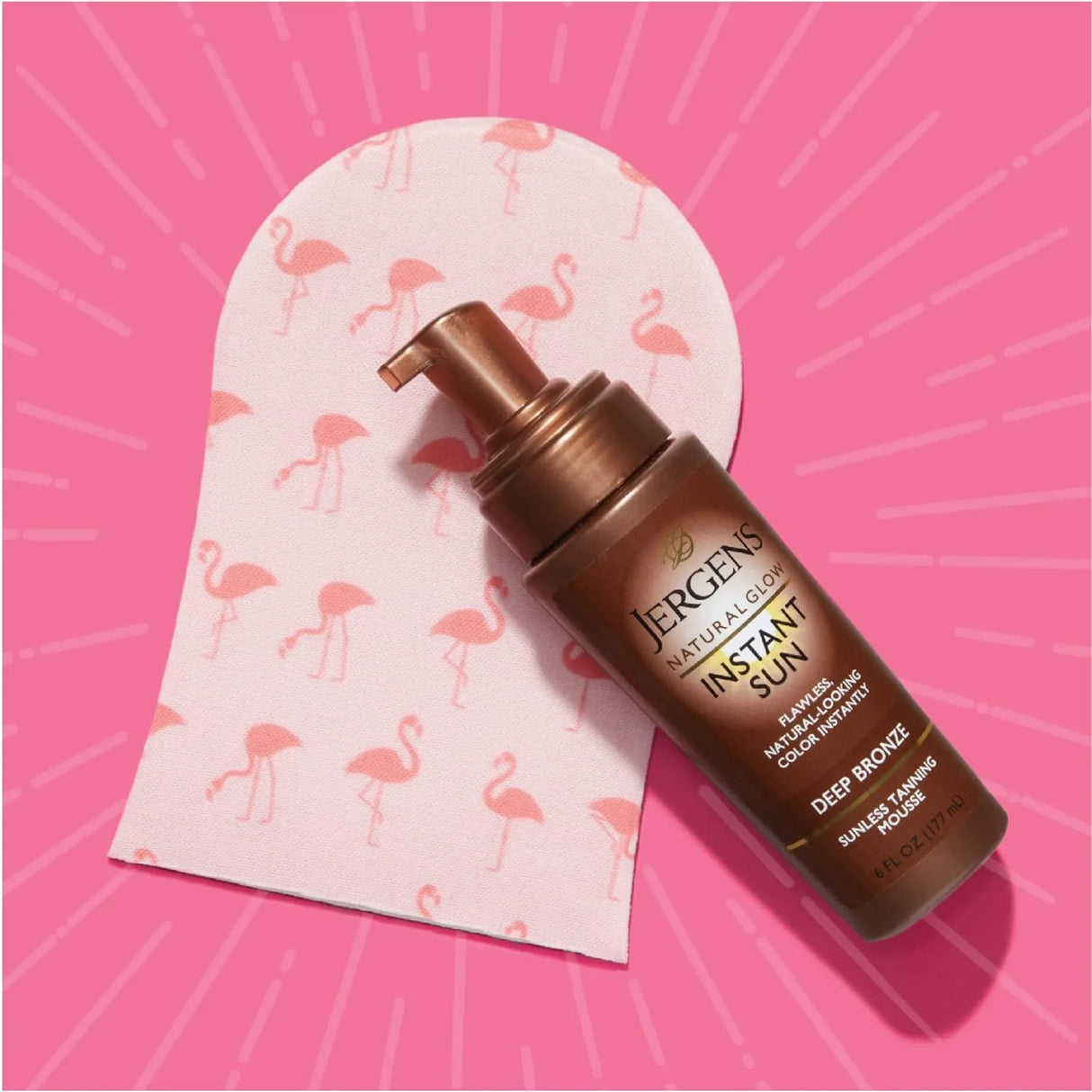 Jergens Natural Glow Instant Sun Body Mousse, Self Tanner for Deep Bronze Tan, 6 Ounce - Kenya