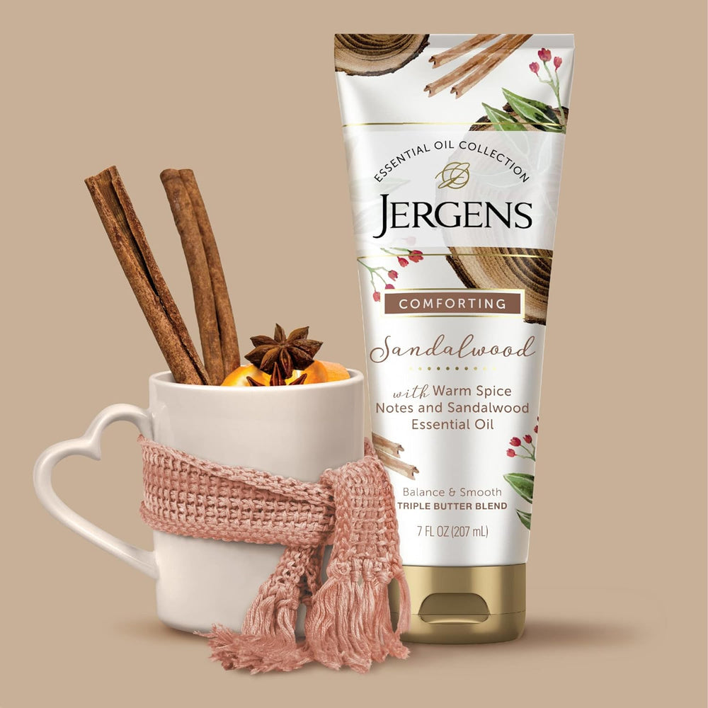 Jergens Sandalwood Body Butter Lotion, Moisturizer Infused with Sandalwood Essential Oil, For All Skin Types, 7 Fluid oz - Kenya