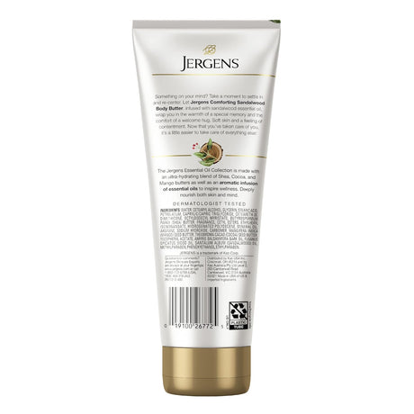 Jergens Sandalwood Body Butter Lotion, Moisturizer Infused with Sandalwood Essential Oil, For All Skin Types, 7 Fluid oz - Kenya